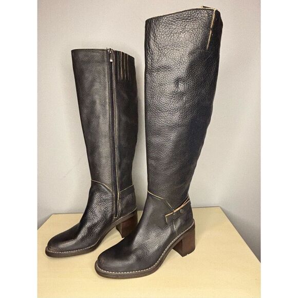 Franco Sarto Women's l-Kiana Wide Calf Knee High Boot Rustic Black Size 5.5M‎ - Picture 3 of 13